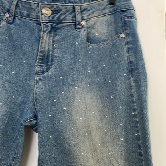 Fabulous Cache S/12 Rhinestone low rise cropped jeans - Picture 3 of 8